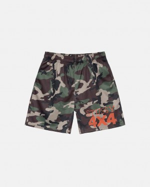 Men Stussy 4X4 Mesh Shorts Camo Australia | WBA-1416