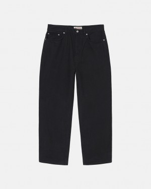 Men Stussy Big Ol' Jean Overdyed Denim Black Australia | JPX-2686