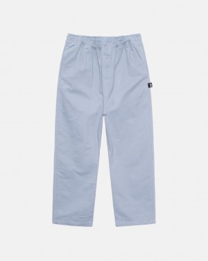 Men Stussy Brushed Beach Pants Blue Australia | WYV-2466