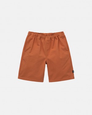 Men Stussy Brushed Beach Shorts Brown Australia | SAQ-9071