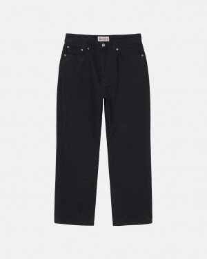 Men Stussy Classic Jean Overdyed Pants Black Australia | APM-0439