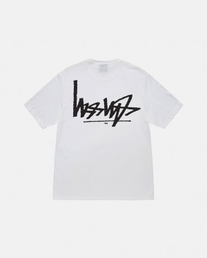 Men Stussy Flipped Tee T Shirt White Australia | ONJ-4775