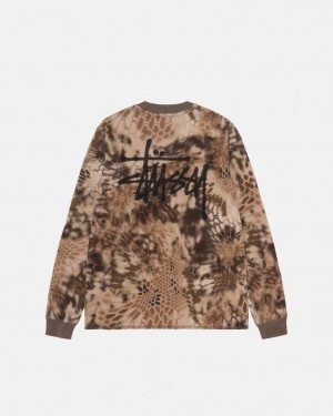 Men Stussy Kryptek Camo LS Thermal Tops Brown Australia | GTT-2424