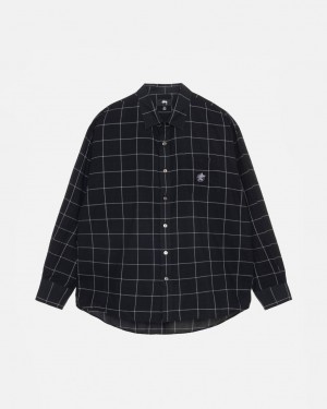 Men Stussy Light Weight Classic Shirts Black Australia | JYN-0289