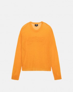 Men Stussy Loose Knit Sweaters Orange Australia | JOR-6510