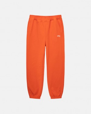 Men Stussy Overdyed Stock Logo Pant Sweatshirts Orange Australia | DHQ-6659