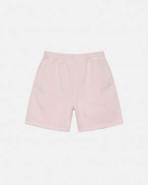 Men Stussy Overdyed Stock Logo Shorts Pink Australia | LMF-0206