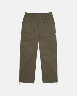 Men Stussy Ripstop Cargo Beach Pants Olive Australia | XFY-6196