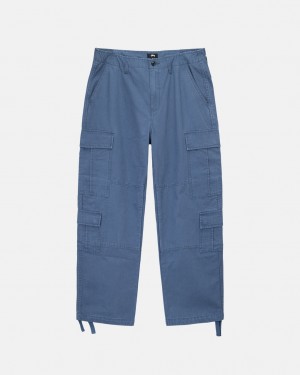 Men Stussy Ripstop Surplus Cargo Pants Blue Australia | MWW-9091