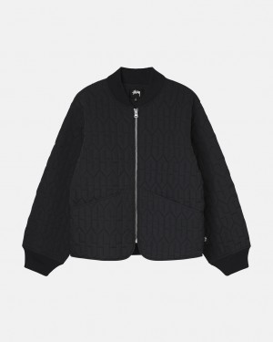 Men Stussy S Quilted Liner Jackets Black Australia | QNF-3071