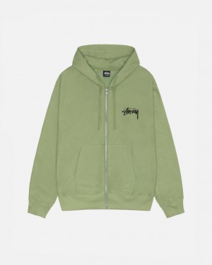 Men Stussy Skate Tough Zip Hoodie Green Australia | BOU-5135