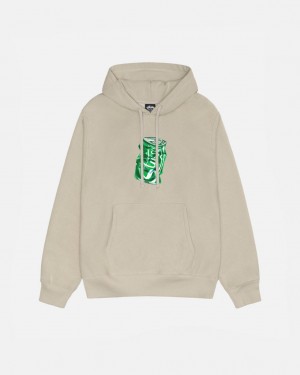 Men Stussy Soda Can Hoodie Khaki Australia | BME-5870