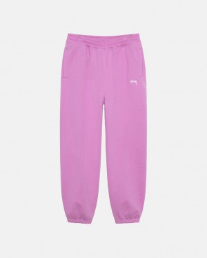 Men Stussy Stock Logo Sweatpants Purple Australia | YOB-1103