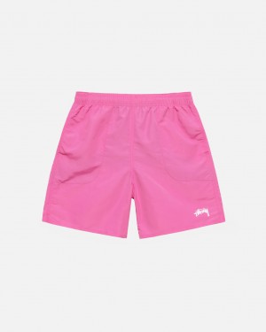 Men Stussy Stock Water Short Swimwear Pink Australia | TWN-6060