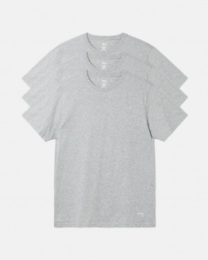 Men Stussy Stussy Undershirt Shirts Grey Australia | XBG-2151