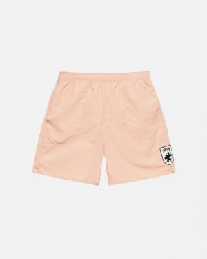 Men Stussy Surfman Patch Water Short Swimwear Light Rose Australia | SLB-8009