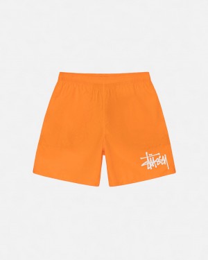 Men Stussy Water Short Big Basic Shorts Orange Australia | TUO-1831