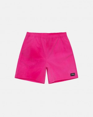 Men Stussy Wave Dye Nylon Shorts Fuchsia Australia | NXU-5996