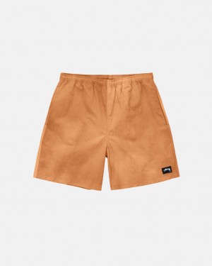 Men Stussy Wave Dye Nylon Shorts Orange Australia | OFL-7463