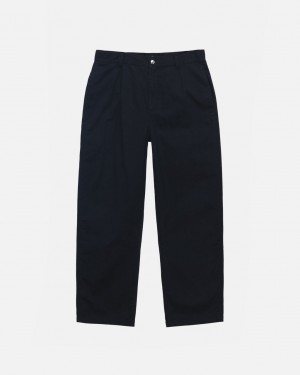 Men Stussy Workgear Trouser Twill Pants Black Australia | JEH-2119