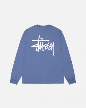 Women Stussy Basic Stussy Ls Tee T Shirt Royal Blue Australia | KHP-5626