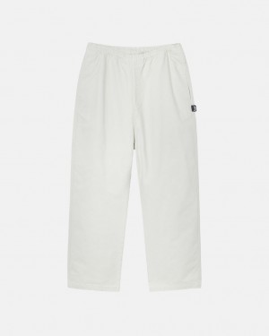 Women Stussy Beach Pant Brushed Cotton Pants Beige Australia | QCT-4495