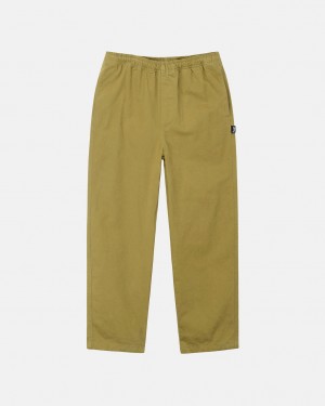 Women Stussy Brushed Beach Pants Dark Olive Australia | FCN-5255