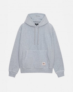 Women Stussy Contrast Stitch Label Hoodie Grey Australia | QUU-3644