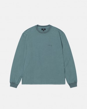 Women Stussy Lazy Ls Tee T Shirt Turquoise Australia | WCX-3670