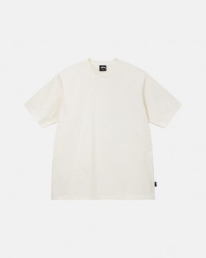 Women Stussy Pigment Dyed Crew Tops Beige Australia | IZJ-3152