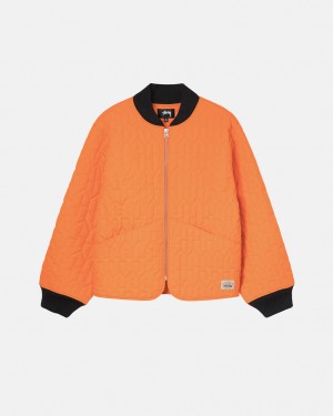 Women Stussy S Quilted Liner Jackets Orange Australia | ECP-3745