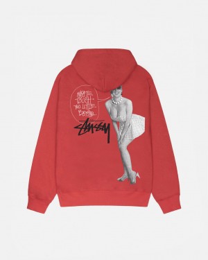 Women Stussy Skate Tough Hoodie Red Australia | BCZ-6675