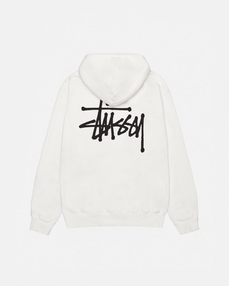 Men Stussy Basic Stussy Hoodie Pigment Dyed Hoodie Beige Australia | GYE-8113