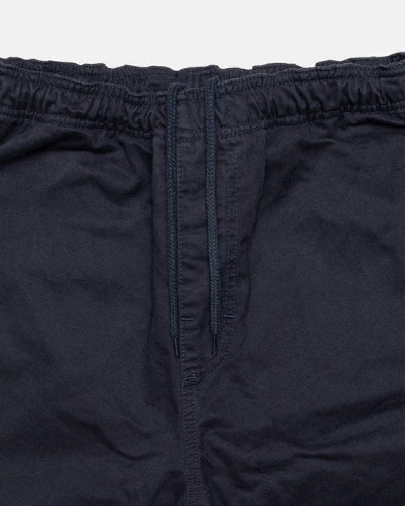 Men Stussy Beach Pant Brushed Cotton Pants Navy Australia | FNS-0785