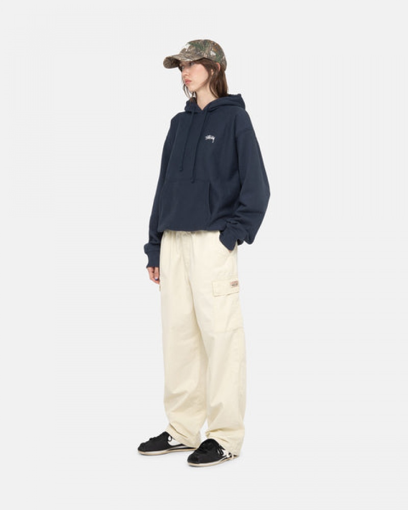 Men Stussy Beach Pant Ripstop Cargo Pants Cream Australia | TRO-5147