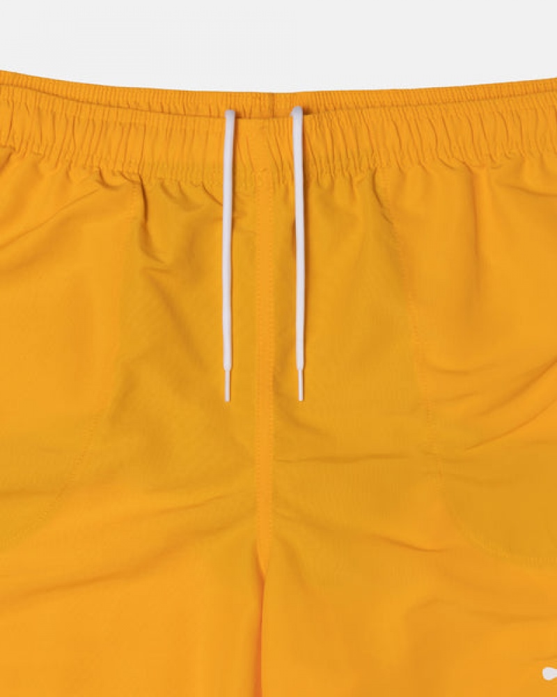 Men Stussy Big Basic Water Short Swimwear Yellow Australia | TTG-5048