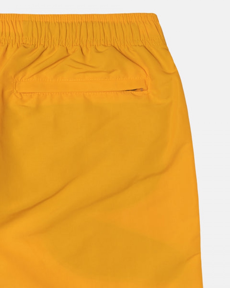 Men Stussy Big Basic Water Short Swimwear Yellow Australia | TTG-5048