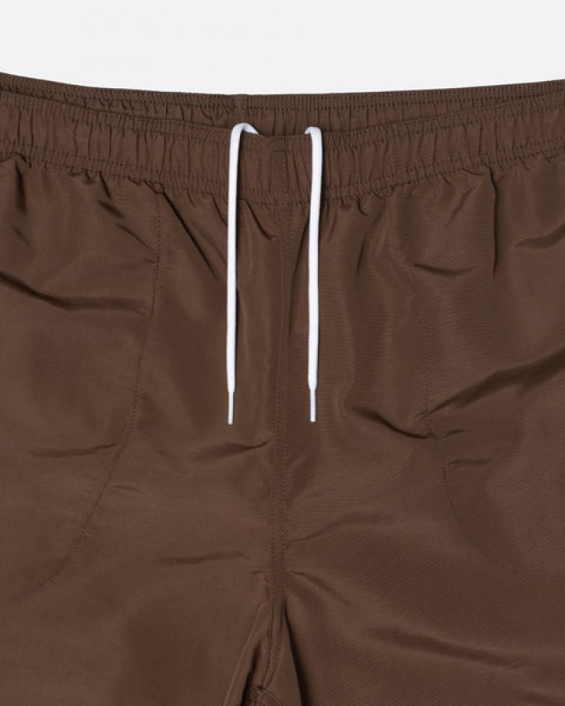 Men Stussy Big Basic Water Short Swimwear Coffee Australia | TKK-2748