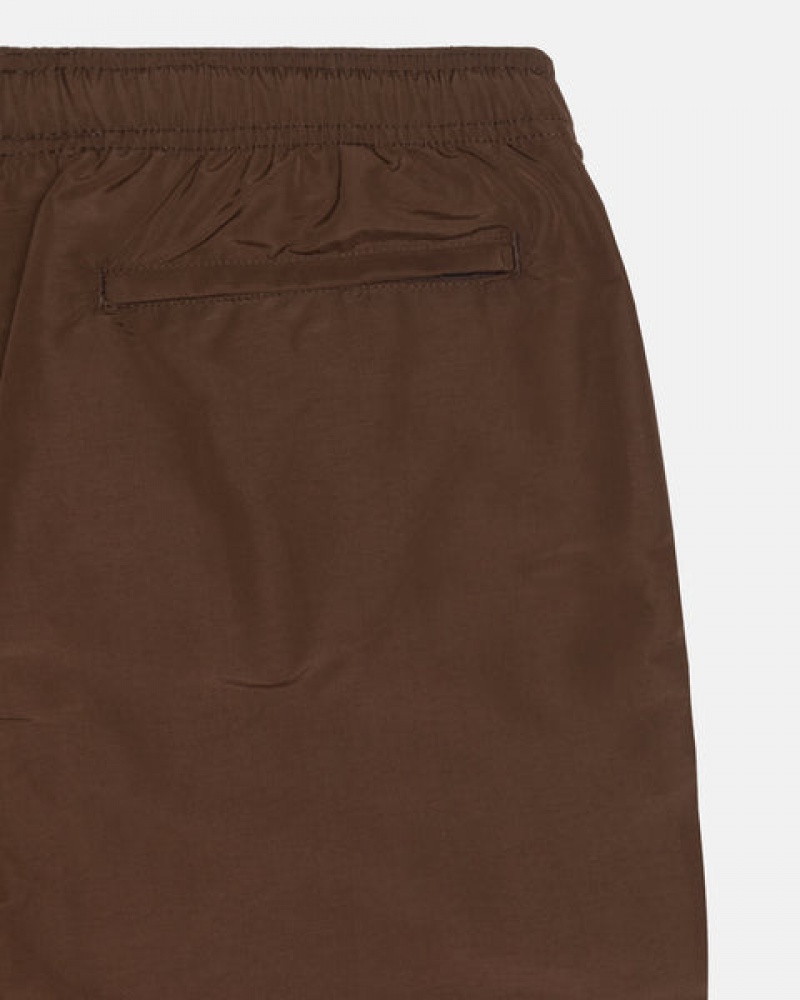 Men Stussy Big Basic Water Short Swimwear Coffee Australia | TKK-2748