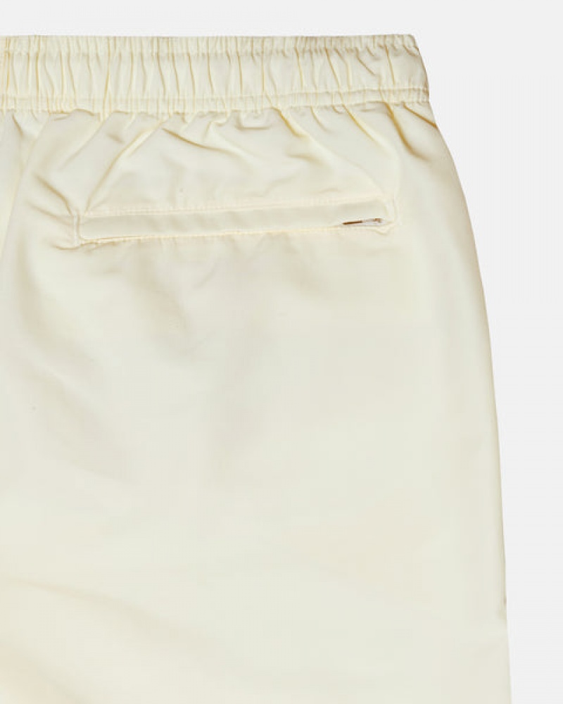 Men Stussy Big Basic Water Short Swimwear Cream Australia | OMY-5743