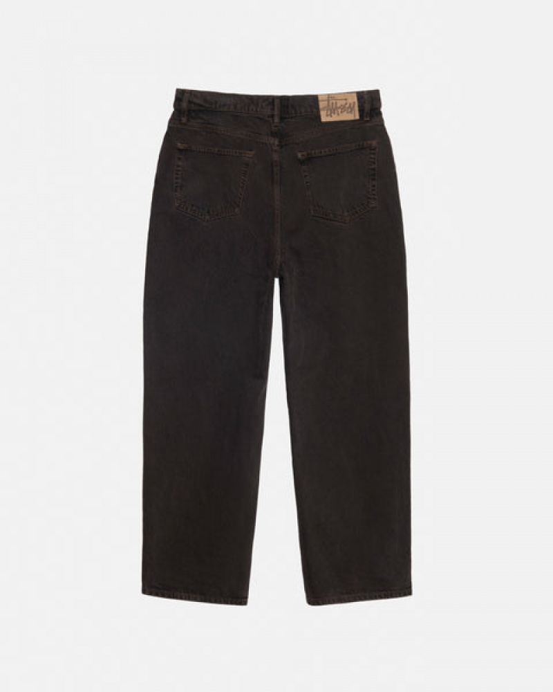 Men Stussy Big Ol' Jean Denim Black Australia | GOE-1677