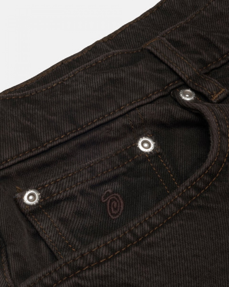 Men Stussy Big Ol' Jean Denim Black Australia | GOE-1677