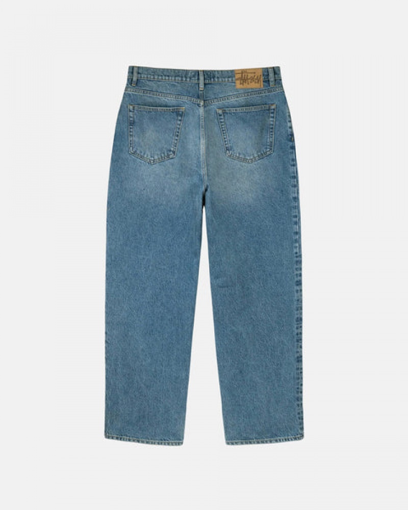 Men Stussy Big Ol' Jean Denim Blue Australia | TLX-0430