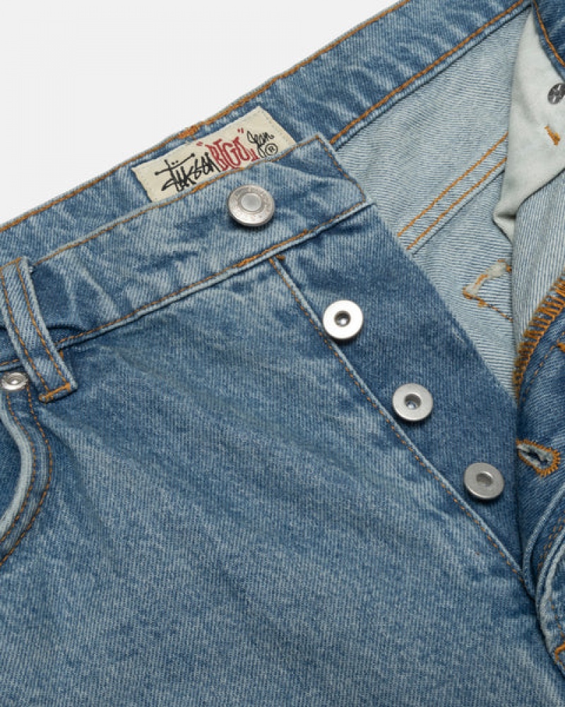 Men Stussy Big Ol' Jean Denim Blue Australia | TLX-0430