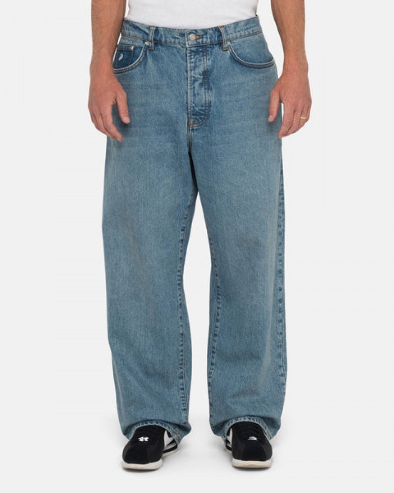 Men Stussy Big Ol' Jean Denim Blue Australia | TLX-0430