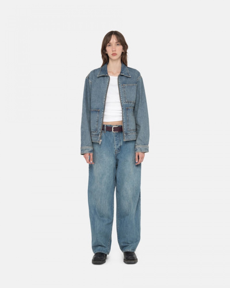 Men Stussy Big Ol' Jean Denim Pants Blue Australia | MAJ-7775