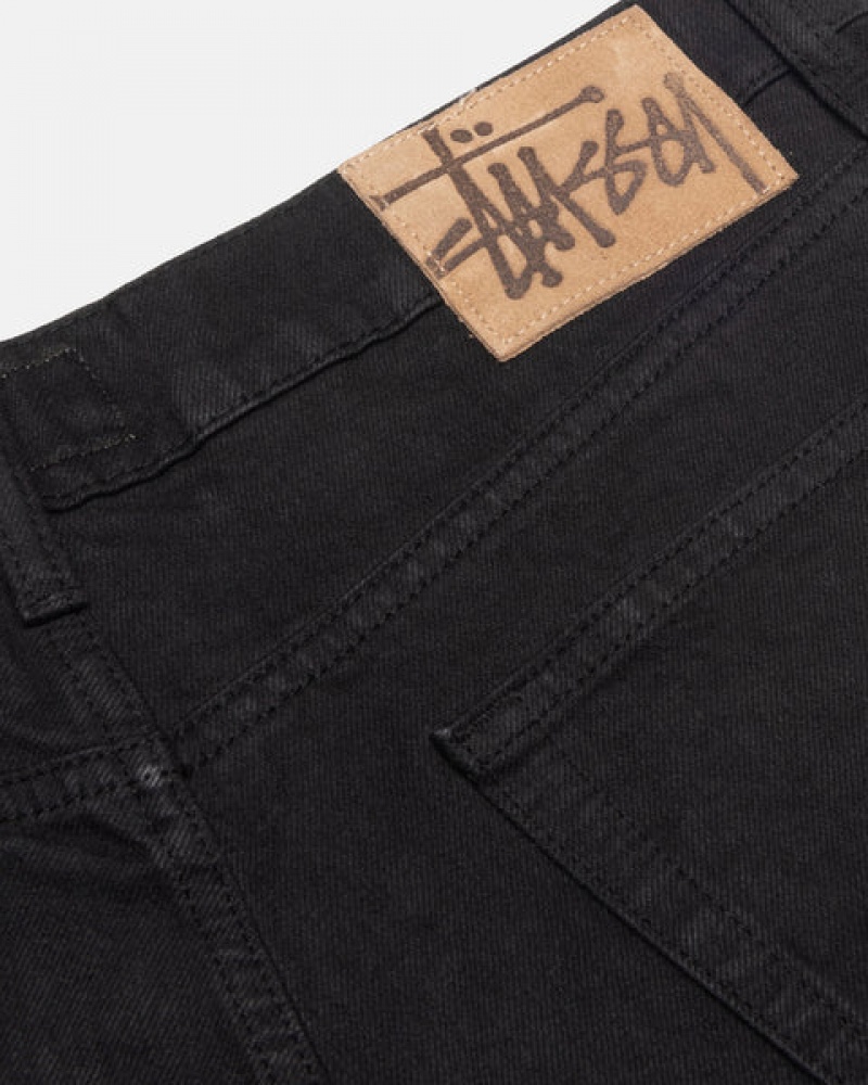 Men Stussy Big Ol' Jean Overdyed Denim Black Australia | JPX-2686