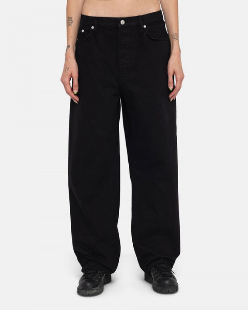 Men Stussy Big Ol' Jean Overdyed Pants Black Australia | EAZ-5469