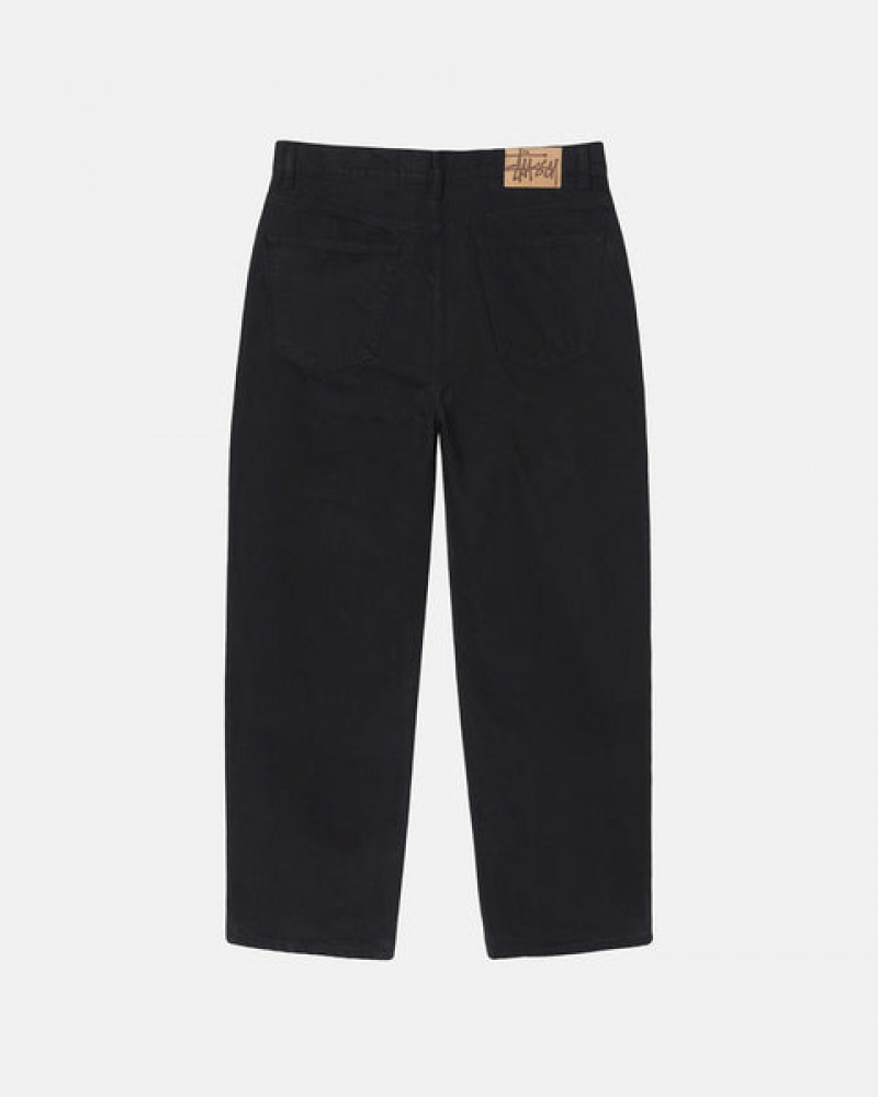 Men Stussy Big Ol' Jean Overdyed Pants Black Australia | EAZ-5469