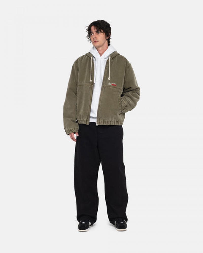 Men Stussy Big Ol' Jean Overdyed Pants Black Australia | EAZ-5469